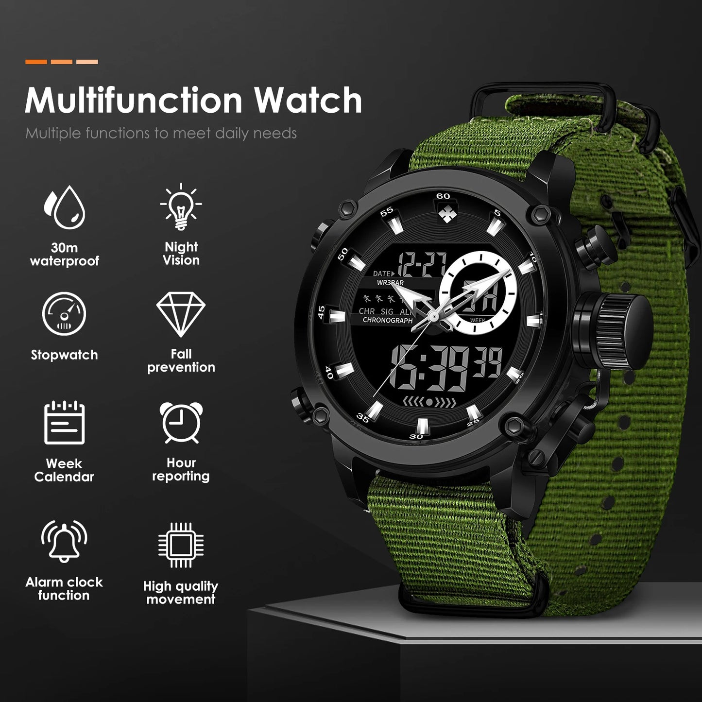 Men's Sports Digital Watch