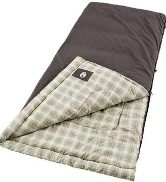 Heritage Big & Tall Cold-Weather Sleeping Bag - 10F Camping for Adults, Comfortable & Warm Flannel for Outdoor Use, Fits Adults up to 6ft 7in Tall