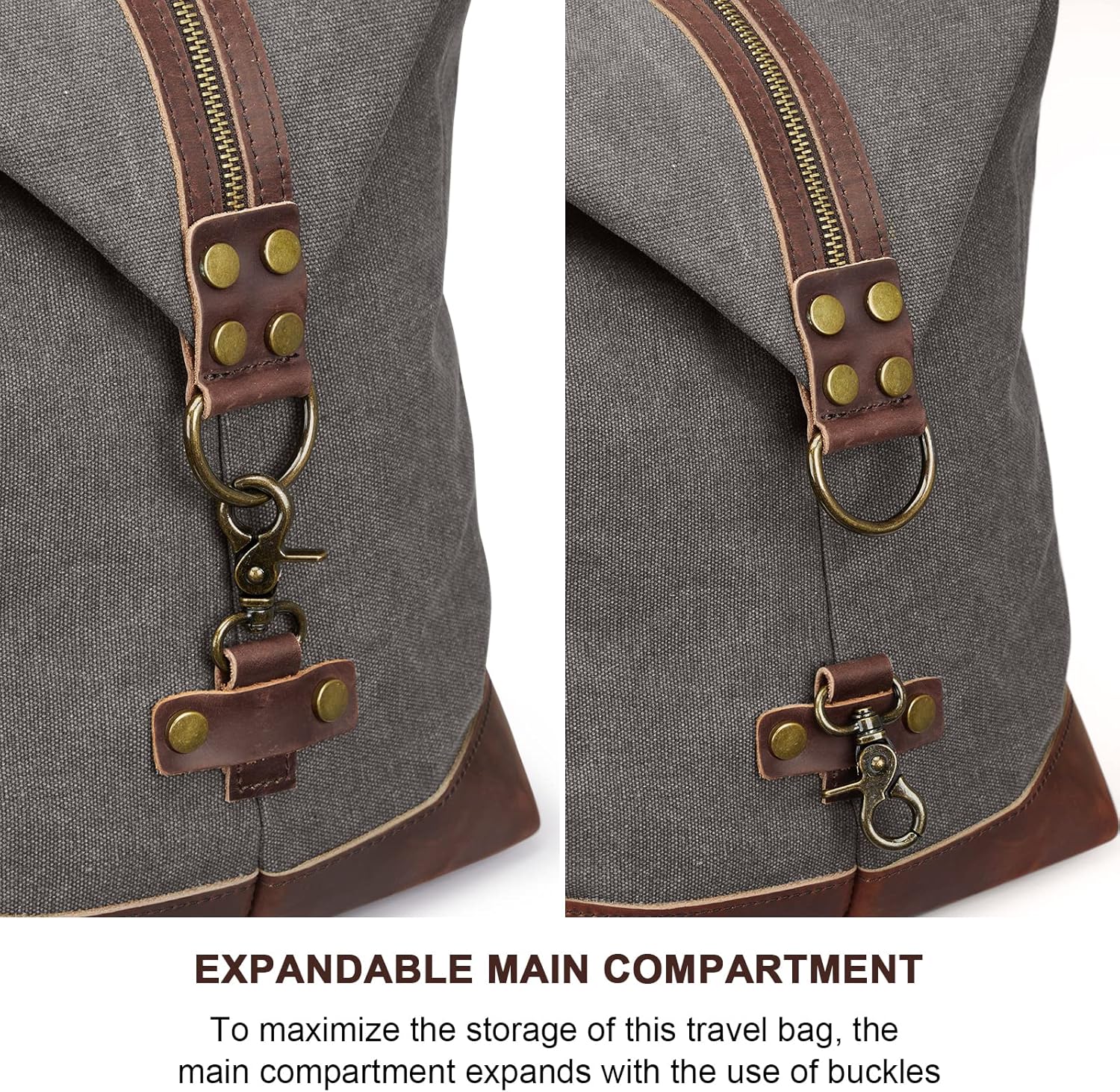 Duffle Bag for Travel Canvas Duffel Bag Carry on Weekender Bag for Men - Image 4